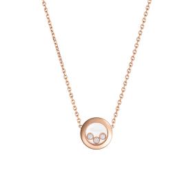Roségold, Halsschmuck, Chopard Happy Diamonds Icons Halskette 81A018-5001