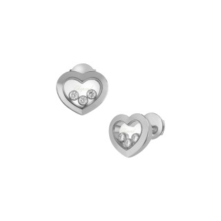 Weißgold, Ohrringe, Chopard Happy Diamonds Icons Ohrstecker, Ref: 83A611-1001