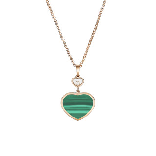 Roségold, Halsschmuck, Chopard Happy Hearts Anhänger mit Halskette, Ref: 797482-5151
