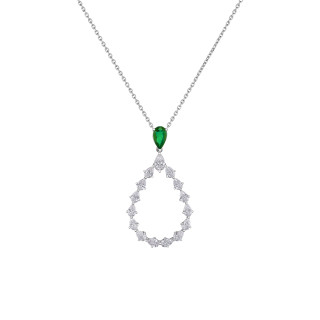 Weißgold, Halsschmuck, Chopard L'Heure Du Diamant Drop Anhänger mit Halskette, Ref: 79A063-1401