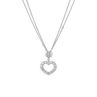 Weißgold, Halsschmuck, Chopard L'Heure du Diamant Anhänger mit Halskette, Ref: 799070-1001