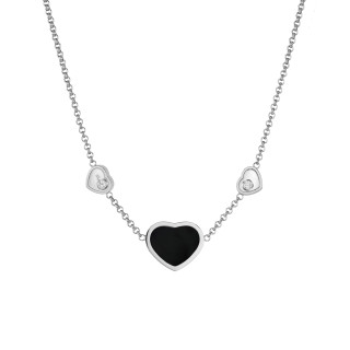 Weißgold, Halsschmuck, Chopard Happy Hearts Halskette, Ref: 81A082-1201