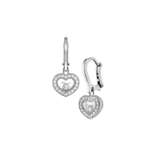 Weißgold, Ohrringe, Chopard Happy Diamonds Icons Ohrhänger, Ref: 83A054-1401