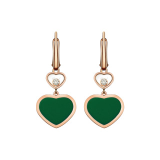 Roségold, Ohrringe, Chopard Happy Hearts Ohrhänger, Ref: 837482-5011