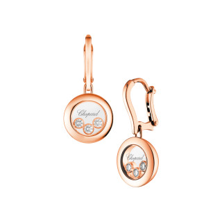 Roségold, Ohrringe, Chopard Happy Diamonds Icons Ohrhänger, Ref: 83A018-5301