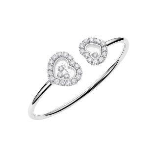 Weißgold, Armschmuck, Chopard Happy Diamonds Icons Joaillerie Armreif, Ref: 85A615-1000
