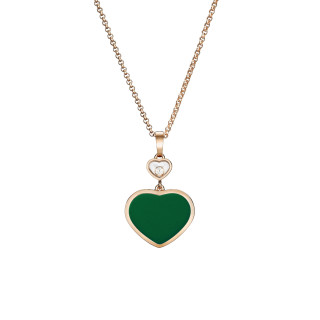 Roségold, Halsschmuck, Chopard Happy Hearts Anhänger mit Halskette, Ref: 797482-5101