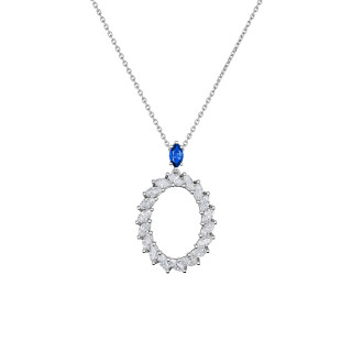 Weißgold, Halsschmuck, Chopard L'Heure du Diamant Marquise Anhänger mit Halskette, Ref: 79A061-1501