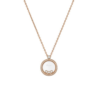 Roségold, Halsschmuck, Chopard Happy Diamonds Icons Anhänger mit Halskette, Ref: 793929-5301