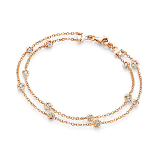 Rotgold, Armschmuck, Clioro Armband, 2-reihig, poliert, Ref: 95281.71890B