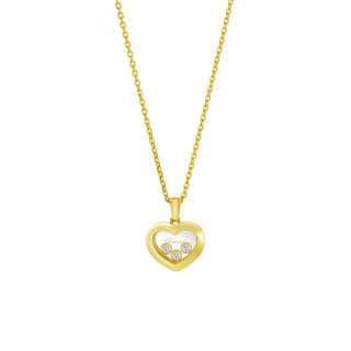 Gelbgold, Halsschmuck, Chopard Happy Diamonds Icons Anhänger mit Halskette, Ref: 79A611-0001