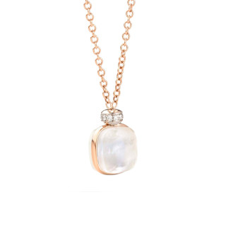 Roségold, Halsschmuck, Pomellato Nudo Classic Halskette mit Anhänger, Ref: PCC2022O6WHRBTBMP