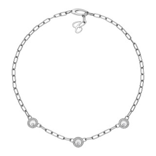 Weißgold, Halsschmuck, Chopard Happy Diamonds Icons Halskette, Ref: 81A117-1221