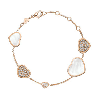 Roségold, Armschmuck, Chopard Happy Hearts Armband, Ref: 857482-5036