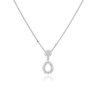 Weißgold, Halsschmuck, Chopard L'Heure du Diamant Anhänger mit Halskette, Ref: 799067-1001