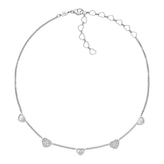 Weißgold, Halsschmuck, Chopard My Happy Hearts Halskette, Ref: 81A089-1401