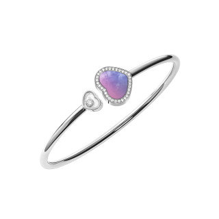 Weißgold, Armschmuck, Chopard Happy Hearts Armreif, Ref: 85A074-1310