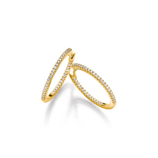 Gelbgold, Ohrringe, Clioro Scharnier-Creolen, poliert, Ref: 95843.7000B