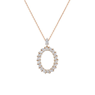 Roségold, Halsschmuck, Chopard L'Heure du Diamant Marquise Anhänger mit Halskette, Ref: 79A061-5001