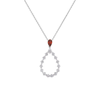 Weißgold, Halsschmuck, Chopard L'Heure Du Diamant Drop Anhänger mit Halskette, Ref: 79A063-1301