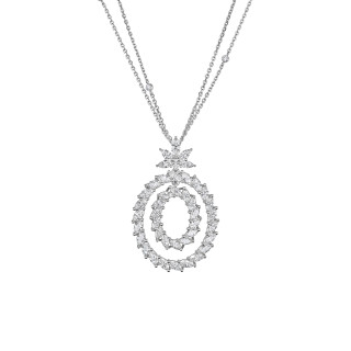 Weißgold, Halsschmuck, Chopard L'Heure du Diamant Marquise Anhänger mit Halskette, Ref: 79A162-1001