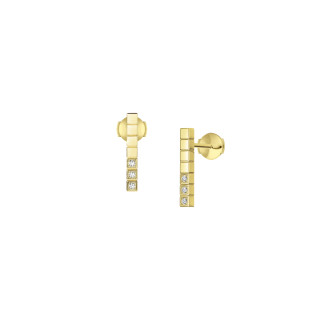 Gelbgold, Ohrringe, Chopard Ice Cube Ohrstecker, Ref: 837702-0002