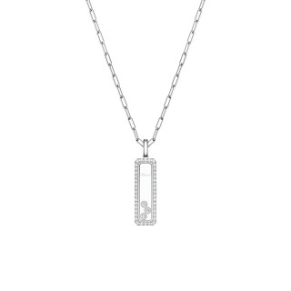 Weißgold, Halsschmuck, Chopard Happy Diamonds Icons Anhänger mit Halskette, Ref: 79A202-1201