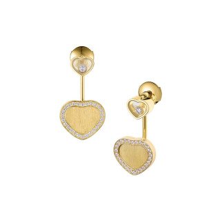Gelbgold, Ohrringe, Chopard Happy Hearts Golden Hearts Ohrhänger, Ref: 83A107-0921