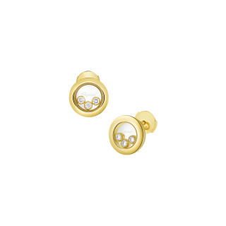 Gelbgold, Ohrringe, Chopard Happy Diamonds Icons Ohrstecker, Ref: 83A018-0001