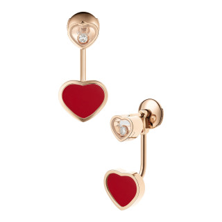 Roségold, Ohrringe, Chopard Happy Hearts Ohrhänger, Ref: 83A082-5801