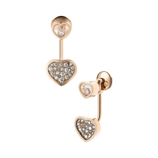 Roségold, Ohrringe, Chopard Happy Hearts Ohrstecker, Ref: 83A082-5009