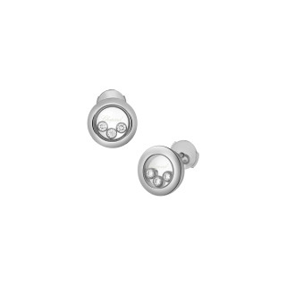 Weißgold, Ohrringe, Chopard Happy Diamonds Icons Ohrstecker, Ref: 83A018-1001