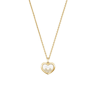 Gelbgold, Halsschmuck, Chopard Happy Diamonds Icons Anhänger mit Halskette, Ref: 79A193-0001