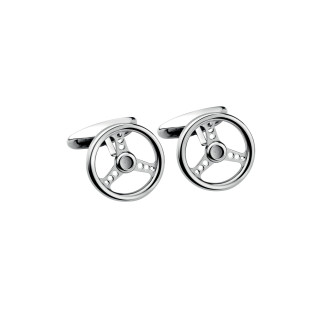 Edelstahl, Accessoires/Sonstiges, Chopard Racing Manschettenknöpfe in Steuerradform , Ref: 95014-0013