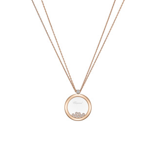 Roségold, Halsschmuck, Chopard Happy Diamonds Icons Anhänger mit Halskette, Ref: 799450-5001