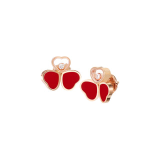 Roségold, Ohrringe, Chopard Happy Hearts Wings Ohrstecker, Ref: 83A083-5801