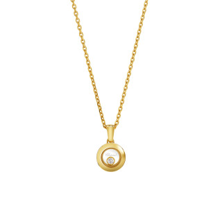 Gelbgold, Halsschmuck, Chopard Happy Diamonds Icons Anhänger mit Halskette, Ref: 79A017-0001
