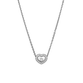Weißgold, Halsschmuck, Chopard Happy Diamonds Icons Halskette, Ref: 81A054-1201
