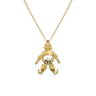 Gelbgold, Halsschmuck, Chopard Happy Clown Anhänger mit Halskette, Ref: 794674-0005