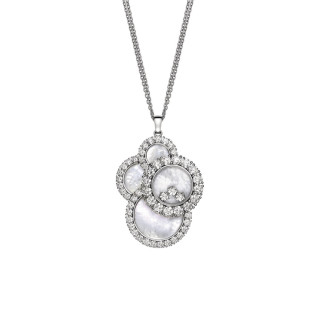 Weißgold, Halsschmuck, Chopard Happy Dreams Anhänger mit Halskette, Ref: 799882-1001
