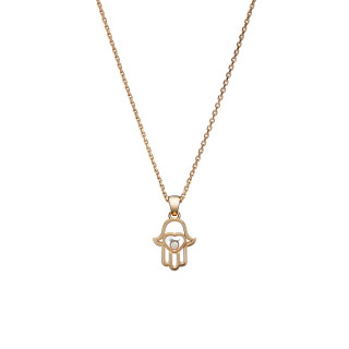 Roségold, Halsschmuck, Chopard Happy Diamonds Good Luck Charms Anhänger mit Halskette, Ref: 797864-5001