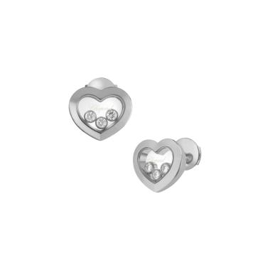 Ohrringe, Weißgold, Chopard Happy Diamonds Icons Ohrringe