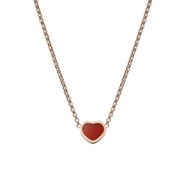 Halsschmuck, Roségold, Chopard Happy Hearts Halskette