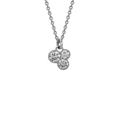Halsschmuck, Weißgold, Hans D. Krieger Anhänger mit Kette