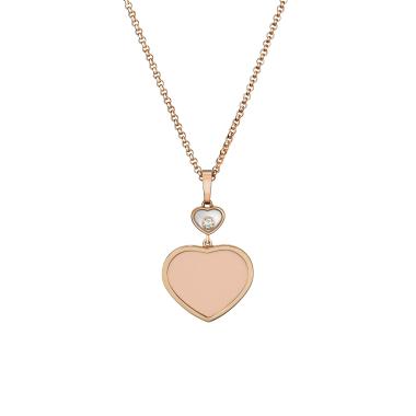 Halsschmuck, Roségold, Chopard Happy Hearts Anhänger