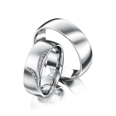 Ringe, Weißgold, Meister Trauringe Symbolics
