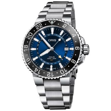 Herrenuhr, Automatik, ORIS Aquis GMT Date