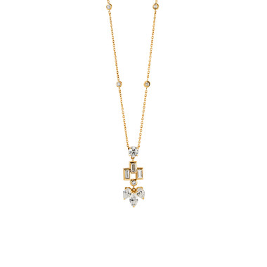         Roségold, Halsschmuck, Hans D. Krieger Anhänger mit Kette