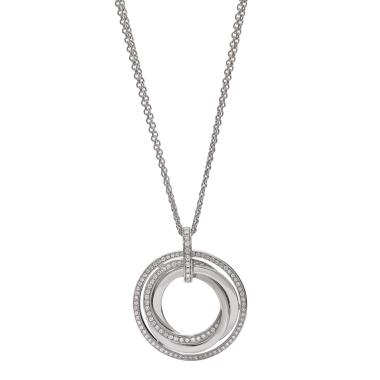 Halsschmuck, Weißgold, Hans D. Krieger Anhänger mit Kette