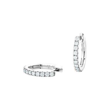 Ohrringe, Weißgold, Capolavoro Ohrcreolen Diamante in Amore